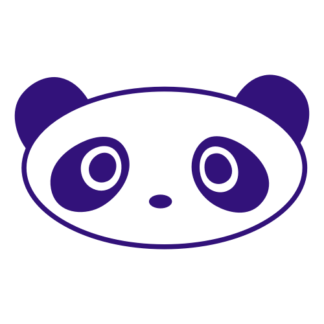Oval Face Panda Decal (Purple)